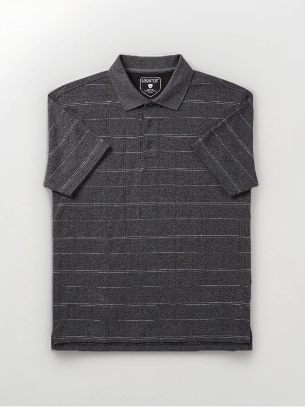 Architect Charcoal Stripe Polo